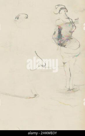 L'art inspiré par la femme gauche peut être assis dans une chaise de plage. La femme de droite suspend sa jupe pour l'empêcher de s'mouiller. Deux femmes dans le surf, Classic œuvres modernisées par Artotop avec un peu de modernité. Formes, couleur et valeur, impact visuel accrocheur sur l'art émotions par la liberté d'œuvres d'art d'une manière contemporaine. Un message intemporel qui cherche une nouvelle direction créative. Artistes qui se tournent vers le support numérique et créent le NFT Artotop Banque D'Images