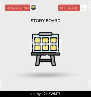 Icône de vecteur simple de Story board. Illustration de Vecteur