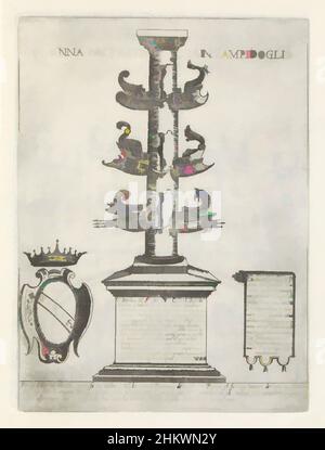 Art inspiré par Colonna rostrata, Colonna rostrata à Campidoglio, monuments et structures modernes et anciens à Rome (titre de la série), Ornamenti di fabriche antichi et moderni dell' alma citta di Roma (titre de la série), Une colonna rostrata (colonne de la victoire) commémorant une bataille navale gagnée, Œuvres classiques modernisées par Artotop avec une touche de modernité. Formes, couleur et valeur, impact visuel accrocheur sur l'art émotions par la liberté d'œuvres d'art d'une manière contemporaine. Un message intemporel qui cherche une nouvelle direction créative. Artistes qui se tournent vers le support numérique et créent le NFT Artotop Banque D'Images