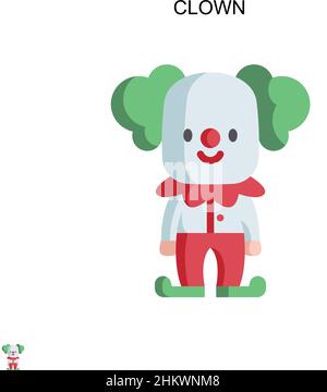 Icône de vecteur simple Clown.Modèle de conception de symbole d'illustration pour élément d'interface utilisateur Web mobile. Illustration de Vecteur