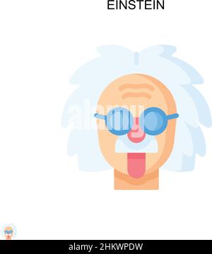 Icône de vecteur simple Einstein.Modèle de conception de symbole d'illustration pour élément d'interface utilisateur Web mobile. Illustration de Vecteur