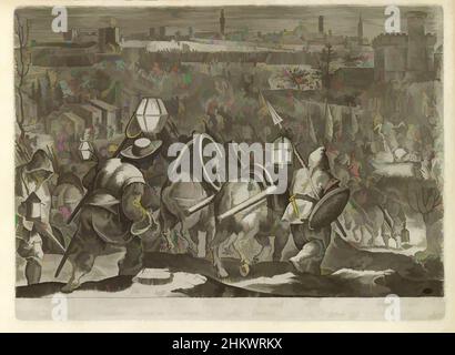 Art inspiré par Siege of Camollia and Siena, l'histoire familiale de la famille de' Medici (partie 2) (titre de la série), Mediceae Familiae rerum feliciter gestarum victoriae et triumphi (titre de la série), les troupes de Charles V et de Cosimo de' Medici marchaient vers Siena la nuit (1554). Dans le, les œuvres classiques modernisées par Artotop avec une touche de modernité. Formes, couleur et valeur, impact visuel accrocheur sur l'art émotions par la liberté d'œuvres d'art d'une manière contemporaine. Un message intemporel qui cherche une nouvelle direction créative. Artistes qui se tournent vers le support numérique et créent le NFT Artotop Banque D'Images