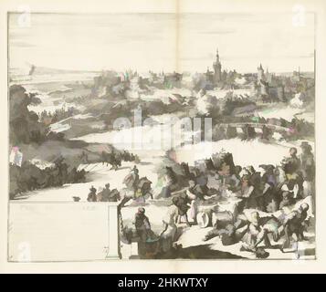 Art inspiré par la capture d'Oudenaarde, 1582, pry de Audenarde, Guerres de Flandres (titre de la série), Siège et capture d'Oudenaarde, 5 juillet 1582. Au premier plan, le duc de Parme mange à table, miraculeusement indemne après qu'un coup de canon tue ses tabemates. En bas à gauche a, œuvres classiques modernisées par Artotop avec une touche de modernité. Formes, couleur et valeur, impact visuel accrocheur sur l'art émotions par la liberté d'œuvres d'art d'une manière contemporaine. Un message intemporel qui cherche une nouvelle direction créative. Artistes qui se tournent vers le support numérique et créent le NFT Artotop Banque D'Images