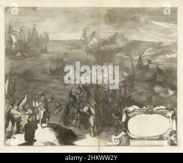 Art inspiré par la marche nocturne des soldats espagnols à Duiveland, 1575, admirable pas[s]age des Espagnols en Zelande, Guéres de Flandres (titre de la série), marche nocturne des soldats espagnols à Duiveland, 28 septembre 1575. Des soldats espagnols se sont empavane dans l'eau pour se rendre à Duiveland. Au premier plan, les œuvres classiques modernisées par Artotop avec une touche de modernité. Formes, couleur et valeur, impact visuel accrocheur sur l'art émotions par la liberté d'œuvres d'art d'une manière contemporaine. Un message intemporel qui cherche une nouvelle direction créative. Artistes qui se tournent vers le support numérique et créent le NFT Artotop Banque D'Images