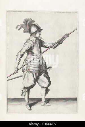 Art inspiré par Soldier levant sa lance en transférant sa main droite du point au pied de l'arme (No 23), c. 1600, Un soldat, pleine longueur, à droite, levant sa lance en avant en transférant sa main droite du point au pied de l'arme (, oeuvres classiques modernisées par Artotop avec un peu de modernité. Formes, couleur et valeur, impact visuel accrocheur sur l'art émotions par la liberté d'œuvres d'art d'une manière contemporaine. Un message intemporel qui cherche une nouvelle direction créative. Artistes qui se tournent vers le support numérique et créent le NFT Artotop Banque D'Images