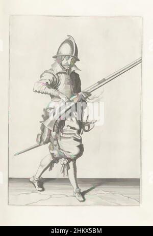 L'art inspiré par Soldier fermant le plateau de sa barre (non 17), c. 1600, Un soldat, pleine longueur, à droite, fermant la cuve (le réservoir de poudre) de sa barre (un type particulier d'arme à feu) avec sa main droite (non 17), c. 1600. Dans sa main gauche, en plus de la barre, un fusible brûlant, les œuvres classiques modernisées par Artotop avec un peu de modernité. Formes, couleur et valeur, impact visuel accrocheur sur l'art émotions par la liberté d'œuvres d'art d'une manière contemporaine. Un message intemporel qui cherche une nouvelle direction créative. Artistes qui se tournent vers le support numérique et créent le NFT Artotop Banque D'Images