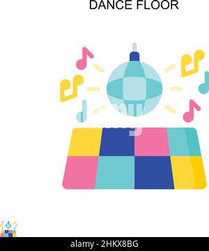 Icône de vecteur simple de piste de danse.Modèle de conception de symbole d'illustration pour élément d'interface utilisateur Web mobile. Illustration de Vecteur
