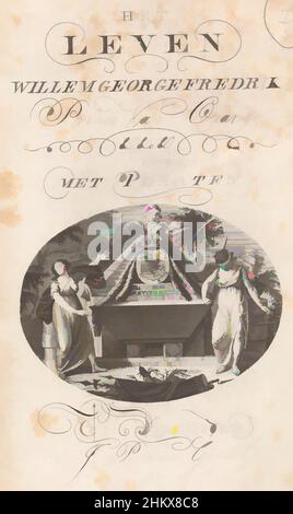 Art inspiré par la page de titre pour : la vie de William George Fredrik, vol. I (1802), page de titre gravée avec titre et vignette allégorique avec tombe du Prince Frederick. Illustration dans la vie de quatre volumes de William George Fredrik (1802-1803)., imprimerie : Daniël Vrijdag, œuvres classiques modernisées par Artotop avec un peu de modernité. Formes, couleur et valeur, impact visuel accrocheur sur l'art émotions par la liberté d'œuvres d'art d'une manière contemporaine. Un message intemporel qui cherche une nouvelle direction créative. Artistes qui se tournent vers le support numérique et créent le NFT Artotop Banque D'Images