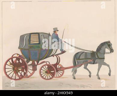 Art inspiré par la calèche tirée par des chevaux à Amsterdam, Californie. 1825, an Amsterdamsche Huurkoetsje ou Brommertje, un Fiacre de Louage en usage à Amsterdam A ij connu sous la nom de Brommertje, un chariot d'Amsterdam appelé 'Brommertje', ca. 1825. Partie d'une plaque de c. 1824-1825 avec 74 (, les œuvres classiques modernisées par Artotop avec une touche de modernité. Formes, couleur et valeur, impact visuel accrocheur sur l'art émotions par la liberté d'œuvres d'art d'une manière contemporaine. Un message intemporel qui cherche une nouvelle direction créative. Artistes qui se tournent vers le support numérique et créent le NFT Artotop Banque D'Images