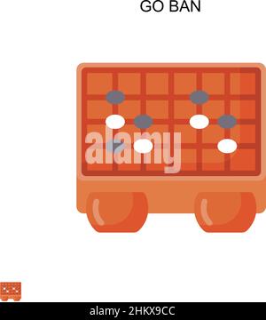 Icône de vecteur simple Go ban.Modèle de conception de symbole d'illustration pour élément d'interface utilisateur Web mobile. Illustration de Vecteur