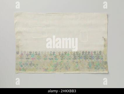 Art inspiré par fragment d'un linge sombre (?) De soie sur mousseline de coton, fragment d'un tissu (?) de soie bleu-vert sur coton. Le fragment est hemmed avec un point de festion et a deux inserts carrés, les œuvres classiques modernisées par Artotop avec une touche de modernité. Formes, couleur et valeur, impact visuel accrocheur sur l'art émotions par la liberté d'œuvres d'art d'une manière contemporaine. Un message intemporel qui cherche une nouvelle direction créative. Artistes qui se tournent vers le support numérique et créent le NFT Artotop Banque D'Images