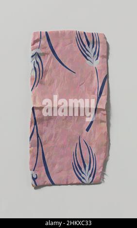 Art inspiré par un fragment de soie rose imprimée avec un motif d'épis de maïs, fragment de tissu de soie rose imprimée avec un motif d'épis de maïs en bleu. Dessin: Ähre, designer: Fritzi Löw, fabricant: Wiener Werkstätte, Vienne, c. 1910 - c. 1917, soie, impression en bloc (impression de relief, œuvres classiques modernisées par Artotop avec une touche de modernité. Formes, couleur et valeur, impact visuel accrocheur sur l'art émotions par la liberté d'œuvres d'art d'une manière contemporaine. Un message intemporel qui cherche une nouvelle direction créative. Artistes qui se tournent vers le support numérique et créent le NFT Artotop Banque D'Images