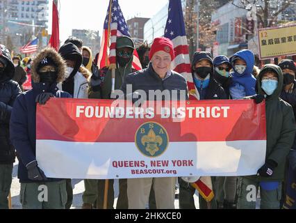 New York, NY, États-Unis.5th févr. 2022.Flushing, New York, États-Unis, le 05 février 2022 - le sénateur Chuck Schumer, le sénateur de New York et le leader de la majorité du Sénat assistent à la célébration du nouvel an lunaire à Flushing, New York.photo: Giada Papini/EuropaNewswire.PHOTO OBLIGATOIRE.(Image de crédit : © Luiz Rampelotto/ZUMA Press Wire) Banque D'Images