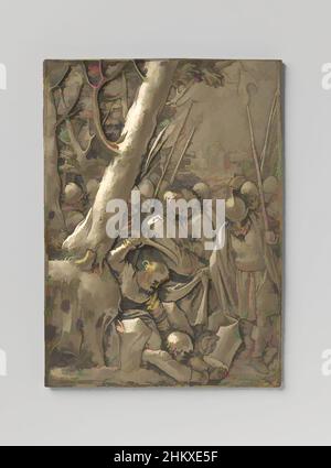 Art inspiré par la capture de Jésus avec le Kiss Judas, la passion du Christ (titre de la série), la passion du cuivre (ancien titre de la série), rectangulaire, plaque de bronze doré illustrant la capture de Jésus avec le Kiss Judas., Arent van Bolten (attribué à), pays-Bas du Nord, c. 1600, œuvres classiques modernisées par Artotop avec une touche de modernité. Formes, couleur et valeur, impact visuel accrocheur sur l'art émotions par la liberté d'œuvres d'art d'une manière contemporaine. Un message intemporel qui cherche une nouvelle direction créative. Artistes qui se tournent vers le support numérique et créent le NFT Artotop Banque D'Images