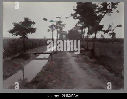 Art inspiré par le chemin le long de la canne à sucre, le chemin et le canal le long des champs de canne à sucre. Partie de l'album photo de l'usine de sucre de Tjomal dans la période ca. 1900-1919., Comal, ch. 1900 - 1919, support photographique, hauteur 123 mm × largeur 173 mm, oeuvres classiques modernisées par Artotop avec une touche de modernité. Formes, couleur et valeur, impact visuel accrocheur sur l'art émotions par la liberté d'œuvres d'art d'une manière contemporaine. Un message intemporel qui cherche une nouvelle direction créative. Artistes qui se tournent vers le support numérique et créent le NFT Artotop Banque D'Images