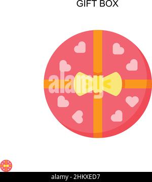 Icône de vecteur simple de boîte cadeau.Modèle de conception de symbole d'illustration pour élément d'interface utilisateur Web mobile. Illustration de Vecteur