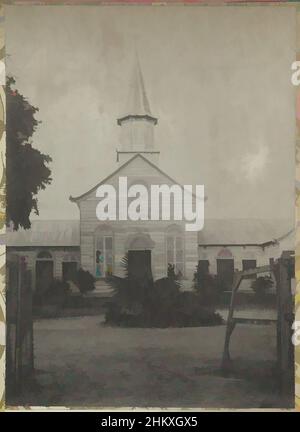 Art inspiré par l'église Antonius, ou « Église chinoise » dans la Burenstraat, l'église Antonius pour les travailleurs contractuels chinois dans la Burenstraat à Paramaribo. Partie de l'album photo souvenir de Voyage (partie 1), sur la vie de la famille Doijer dans et autour de la plantation Ma, oeuvres classiques modernisées par Artotop avec un peu de modernité. Formes, couleur et valeur, impact visuel accrocheur sur l'art émotions par la liberté d'œuvres d'art d'une manière contemporaine. Un message intemporel qui cherche une nouvelle direction créative. Artistes qui se tournent vers le support numérique et créent le NFT Artotop Banque D'Images