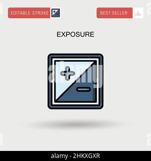Icône de vecteur simple d'exposition. Illustration de Vecteur