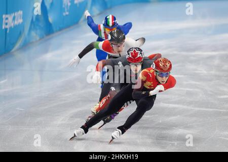 Pékin, Hebei, Chine.5th févr. 2022.Le 1st février 2022, la Chine remporte l'or 5 des Jeux olympiques d'intérieur en relais de patinage de vitesse sur piste courte.(Image de crédit : © Mark Edward Harris/ZUMA Press Wire) Banque D'Images