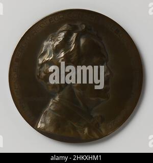 Art inspiré par le Mahlerfest 1920, médaille de bronze, frappé à l'occasion du Mahlerfest 1920 à Amsterdam, tenu pour commémorer le 25th anniversaire de Willem Mengelberg en tant que chef de l'Orchestre du Concertgebouw. Avant : portrait (Gustav Mahler) en profil à gauche avec légende. Reverse, Classic œuvres modernisées par Artotop avec une touche de modernité. Formes, couleur et valeur, impact visuel accrocheur sur l'art émotions par la liberté d'œuvres d'art d'une manière contemporaine. Un message intemporel qui cherche une nouvelle direction créative. Artistes qui se tournent vers le support numérique et créent le NFT Artotop Banque D'Images