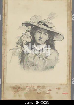 Art inspiré par la photoréproduction de dessin de la fille du jardinier par Francis Miles, 1874 ans, fille du jardinier, 1874 ans, éditeur: W.A. Mansell & Co, c. 1874 - c. 1880, papier, imprimé albumine, hauteur 129 mm × largeur 93 mm, oeuvres classiques modernisées par Artotop avec une touche de modernité. Formes, couleur et valeur, impact visuel accrocheur sur l'art émotions par la liberté d'œuvres d'art d'une manière contemporaine. Un message intemporel qui cherche une nouvelle direction créative. Artistes qui se tournent vers le support numérique et créent le NFT Artotop Banque D'Images