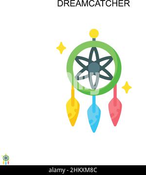 Icône de vecteur simple Dreamcatcher.Modèle de conception de symbole d'illustration pour élément d'interface utilisateur Web mobile. Illustration de Vecteur