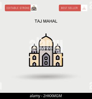 Icône de vecteur simple Taj mahal. Illustration de Vecteur