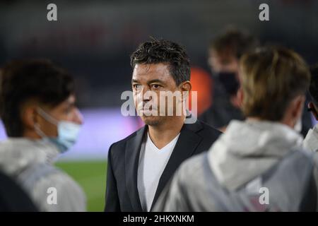 Buenos Aires, Argentine.05th févr. 2022.Marcelo Gallardo de River plate en action lors d'un match amical entre River plate et Velez Sarfield, au stade Antonio Vespucio Liberti Monumental.(Photo de Manuel Cortina/SOPA Images/Sipa USA) crédit: SIPA USA/Alay Live News Banque D'Images