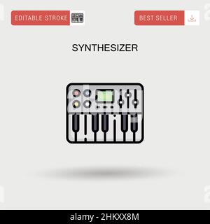 Icône de vecteur simple du synthétiseur. Illustration de Vecteur