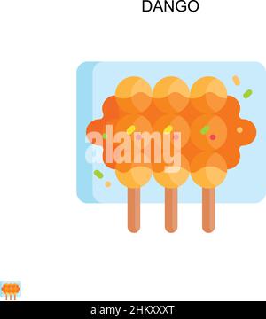 Icône de vecteur simple Dango.Modèle de conception de symbole d'illustration pour élément d'interface utilisateur Web mobile. Illustration de Vecteur