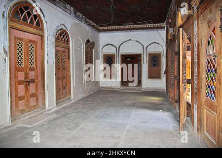 Complexe de maisons Sethi à Haji Camp, rue Sethi à Peshawar, Pakistan Banque D'Images