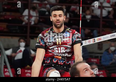 Pérouse, Italie.05th Fév., 2022. Sole' sebastian (n.11 sir safety conad perugia) pendant Sir Safety Conad Perugia vs Consar Ravenna, Volleyball Italian Serie A Men SuperLeague Championship Championship à Perugia, Italie, février 05 2022 crédit: Independent photo Agency/Alay Live News Banque D'Images
