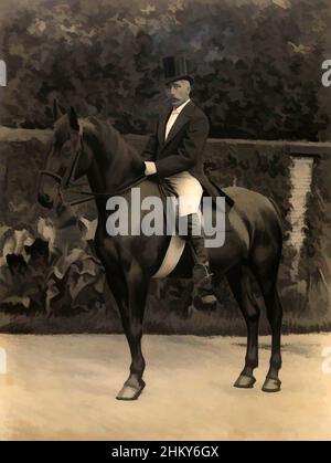 Art inspiré par Portrait d'un homme (membre de la famille Van Heerdt) à cheval (portrait équestre), Baarn, Lodewijk van de Winkel, Rotterdam, c. 1900 - c. 1925, support photographique, carton, imprimé gélatine-argent, hauteur 941 mm × largeur 707 mm hauteur 980 mm × largeur 740 mm, oeuvres classiques modernisées par Artotop avec une touche de modernité. Formes, couleur et valeur, impact visuel accrocheur sur l'art émotions par la liberté d'œuvres d'art d'une manière contemporaine. Un message intemporel qui cherche une nouvelle direction créative. Artistes qui se tournent vers le support numérique et créent le NFT Artotop Banque D'Images