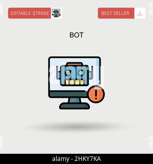 Icône de vecteur simple bot. Illustration de Vecteur