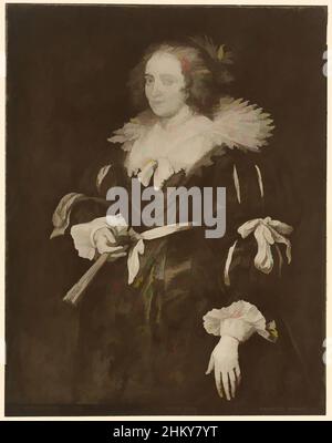 Art inspiré par Portrait d'Amalia de Solms, Portrait d'Amalia. Dans sa main droite un ventilateur. Dans la marge inférieure son titre en allemand., Verlagsanstalt FR. Bruckmann A.-G., après : Anthony van Dyck, München, 1905, support photographique, hauteur 272 mm × largeur 212 mm, œuvres classiques modernisées par Artotop avec une touche de modernité. Formes, couleur et valeur, impact visuel accrocheur sur l'art émotions par la liberté d'œuvres d'art d'une manière contemporaine. Un message intemporel qui cherche une nouvelle direction créative. Artistes qui se tournent vers le support numérique et créent le NFT Artotop Banque D'Images