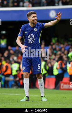 Londres, Angleterre, le 5th février 2022.Jorginho de Chelsea pendant le match de la coupe Emirates FA à Stamford Bridge, Londres.Le crédit photo devrait se lire: David Klein / Sportimage Banque D'Images