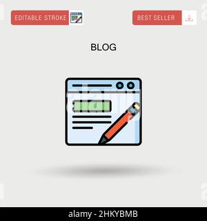 Blog simple vecteur icône. Illustration de Vecteur