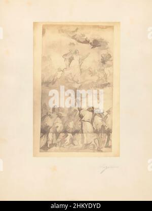 Art inspiré par la photoréproduction d'un dessin représentant l'Ascension par Titien, Giovanni Brampton Philpot, rapporteur pour avis intermédiaire: Titiaan, Florence, 1851 - 1878, Papier, carton, imprimé albumine, hauteur 199 mm × largeur 127 mm hauteur 320 mm × largeur 240 mm, oeuvres classiques modernisées par Artotop avec une touche de modernité. Formes, couleur et valeur, impact visuel accrocheur sur l'art émotions par la liberté d'œuvres d'art d'une manière contemporaine. Un message intemporel qui cherche une nouvelle direction créative. Artistes qui se tournent vers le support numérique et créent le NFT Artotop Banque D'Images