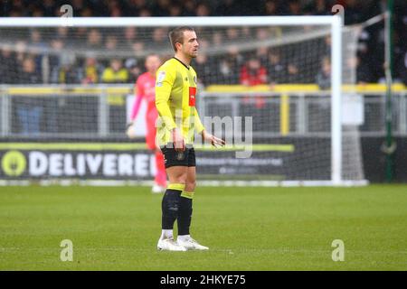 Envirovent Stadium, Harrogate, Angleterre - 5th février 2022 Alex Pattison (16) de Harrogate - pendant le jeu Harrogate v Bradford City, EFL League 2, 2021/22, au Envirovent Stadium, Harrogate, Angleterre - 5th février 2022 crédit: Arthur Haigh/WhiteRosePhotos/Alay Live News Banque D'Images