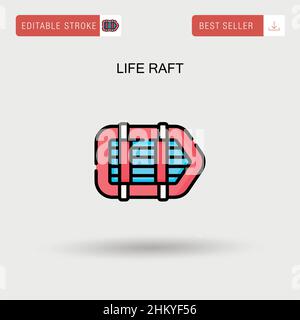 Icône vecteur simple de l'application Life Raft. Illustration de Vecteur