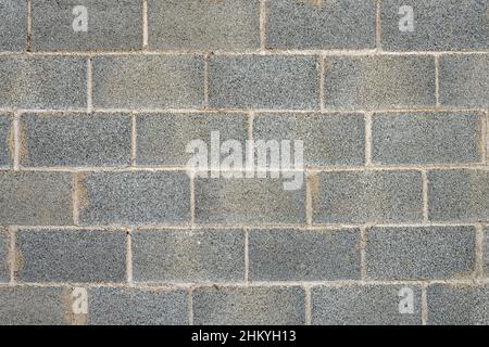Arrière-plan d'un mur gris en pierres de béton cellulaire Banque D'Images