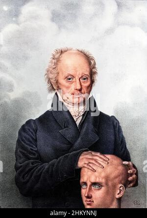Portrait de Franz-Joseph Gall (Franz Joseph)(1758 - 1828), medecin allemand, père fondateur de la phrénologie Banque D'Images