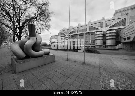 Berlin, Gemany, Charlottenburg, Futuristic ICC International Congress Center, construit en 1975-1079 Banque D'Images