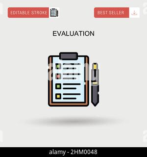 Icône de vecteur simple d'évaluation. Illustration de Vecteur