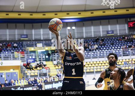 Italie- Panier, 6 febbraio 2022 LNP A2 Reale Mutua Torino vs Orlandina Panier Banque D'Images