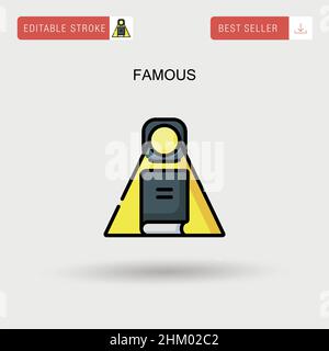 Célèbre icône de vecteur simple. Illustration de Vecteur