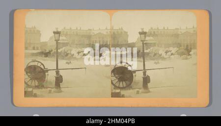 Art inspiré par la vue des vestiges de la Colonne Vendôme, sur la place Vendôme à Paris, colonne Vendôme abattue le 16 mai 1871, Désatres de la guerre (titre de série), Jean Andrieu, place Vendôme, à partir du 16 mai 1871, carton, imprimé albumine, hauteur 85 mm × largeur 170 mm, Œuvres classiques modernisées par Artotop avec une touche de modernité. Formes, couleur et valeur, impact visuel accrocheur sur l'art émotions par la liberté d'œuvres d'art d'une manière contemporaine. Un message intemporel qui cherche une nouvelle direction créative. Artistes qui se tournent vers le support numérique et créent le NFT Artotop Banque D'Images