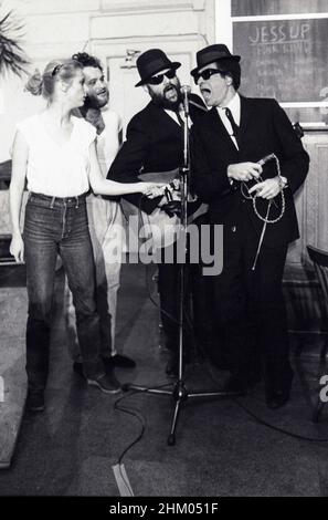 Arthur Miller, professeur à la Faculté de droit de Harvard, est un professeur excentrique qui enseigne une scène du film et de la télévision Blues Brothers.À Cambridge, Massachusetts. Banque D'Images