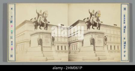 Art inspiré par la statue équestre du roi Louis I de Bavière à Munich, Munich, Monument König Ludwig, Hermann Manz, München, c. 1860 - c. 1885, carton, imprimé albumine, hauteur 85 mm × largeur 170 mm, oeuvres classiques modernisées par Artotop avec une touche de modernité. Formes, couleur et valeur, impact visuel accrocheur sur l'art émotions par la liberté d'œuvres d'art d'une manière contemporaine. Un message intemporel qui cherche une nouvelle direction créative. Artistes qui se tournent vers le support numérique et créent le NFT Artotop Banque D'Images
