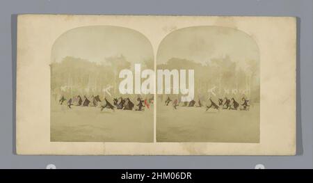 Art inspiré par la marche des soldats français, France, c. 1860 - c. 1880, carton, imprimé albumine, hauteur 85 mm × largeur 170 mm, oeuvres classiques modernisées par Artotop avec une touche de modernité. Formes, couleur et valeur, impact visuel accrocheur sur l'art émotions par la liberté d'œuvres d'art d'une manière contemporaine. Un message intemporel qui cherche une nouvelle direction créative. Artistes qui se tournent vers le support numérique et créent le NFT Artotop Banque D'Images